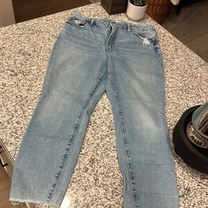 Good American Light Blue Ankle Jeans